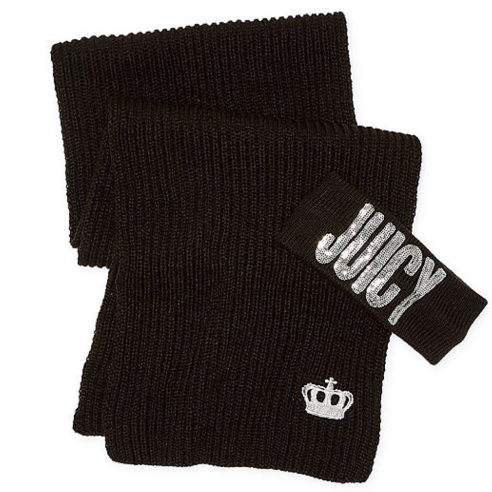 Juicy couture scarf with headband/brand new/black